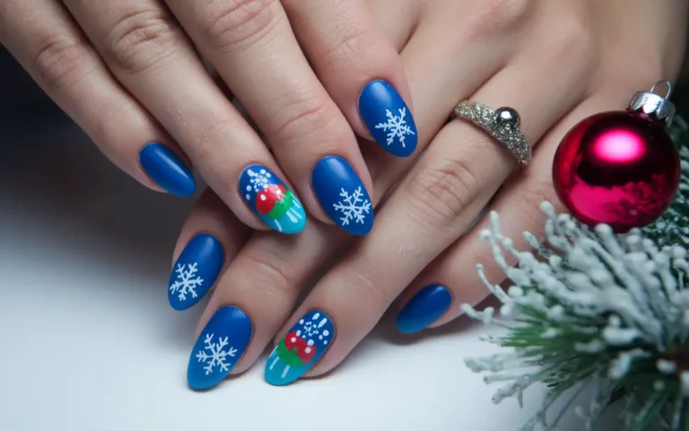 Trendy Blue Winter Nail Art Ideas