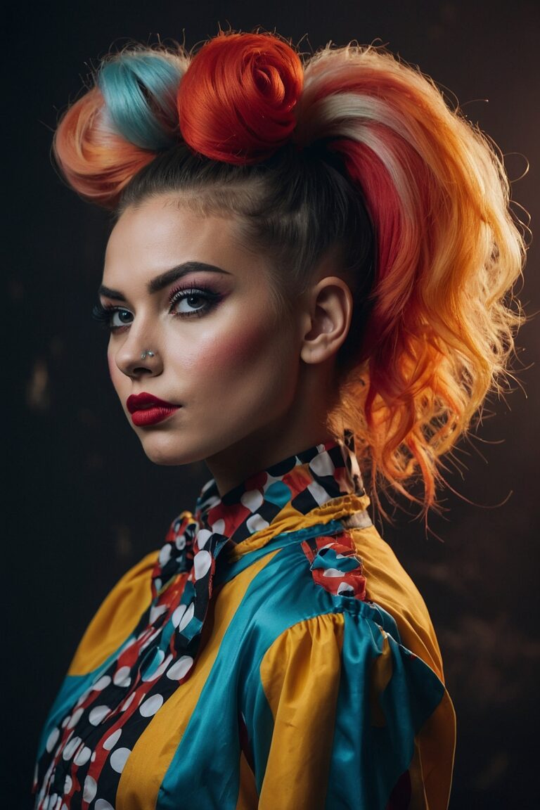 Exploding Clowns 25 Bold and Beautiful Clown Hairstyles That Will Make You Stand Out